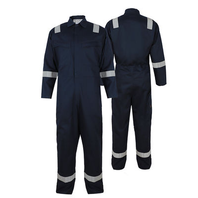 Leichte hallo Vis Fire Retardant Coveralls Cotton-Marine-Blau-Antisicherheits-einheitlicher Schweißer Fire Resistant Apparel