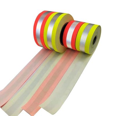 Rotes blaues reflektierendes gelbes rotes Blau hallo Vis Reflective Strips For Jackets Baumwollgewebe Fluo
