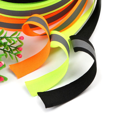Band-Fahrbahn gesponnene Band-Warnung des pp.-Polyester-bunte reflektierende gewebten Materials