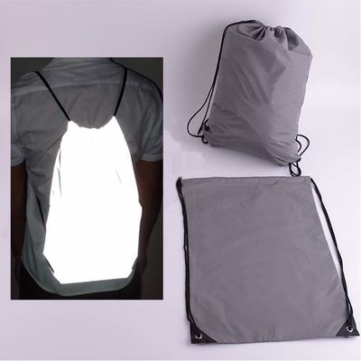 Ganz eigenhändig geschriebes hallo Vis Reflective Backpack Cycling Light bereitete Polyester-Baumwolleinfache Sport-Einkaufszugschnur auf
