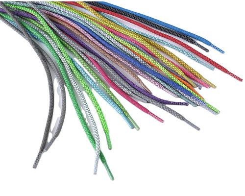 Grey White Reflective Shoe Strings-Spitzee runden für Sport-Funktions-Schuhe