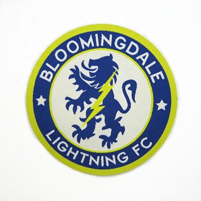 Kundenspezifischer Laser schnitt Vinylaufkleber beschriftet kundenspezifisches gesponnen ausbessert Fußball-Eisen auf Flecken