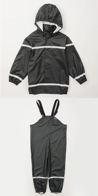 Sicherheits-spalteten die Jungen-Mädchen der Kinder der grünen reflektierenden Regen-Jacken-Männer hohen Sicht-Regen Poncho Suit auf