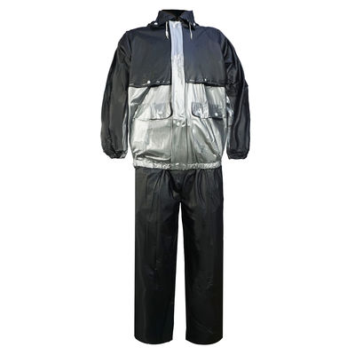 Silberner reflektierender Radfahrenregen-Jacken-Mantel-leichter Breathable reflektierender Regenmantel mit Haube