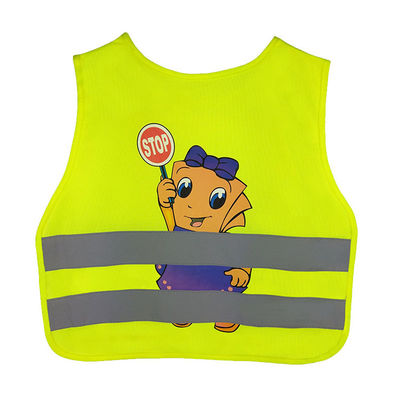 Die reflektierende Westen-Radfahrenhallo Vis Jackets Vest Cartoon Kids-Schulabnutzung der Kinder Breathable