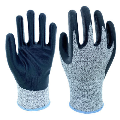 Antigriff-Floatglas schnitt 13g Hppe Shell Gloves Cut Resistant High, das Schaum ANSI A2 behandelt