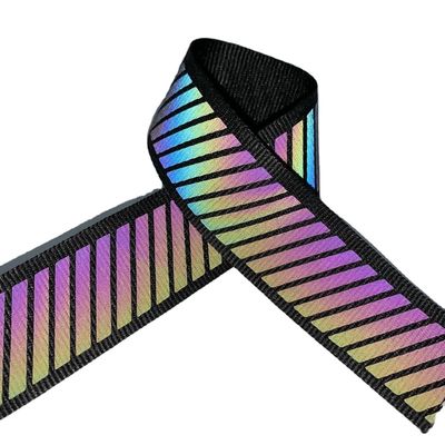 Stuhl des bunter Regenbogen-strickte reflektierender gewebten Materials wasserdichte Rolle 50yards