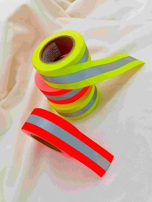 Yellow oder orange rotes reflektierendes Band für Kleidung feuerverzögerndes reflektierendes Fabric2 en 20471