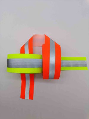 1 Gewebe-nähende Band-Bügel-Streifen des 2 Zoll-Nylon-Polyester-gewebten Materials für Stirnband-orange Grau
