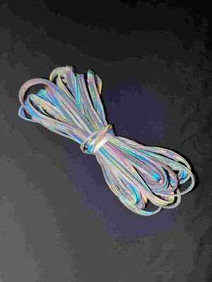 20 mm 10 mm dunkel schillerndes waschbares Polyester-Reflexband für Kleidung mit hohem Lichteinfall