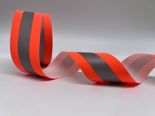 Silber-Orange-feuerfestes reflektierendes Stoffband für Brandbekleidung